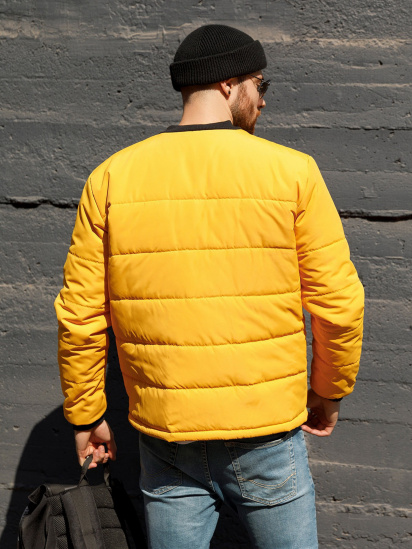 Демісезонна куртка ISSA Plus модель SA-314_mustard — фото 3 - INTERTOP