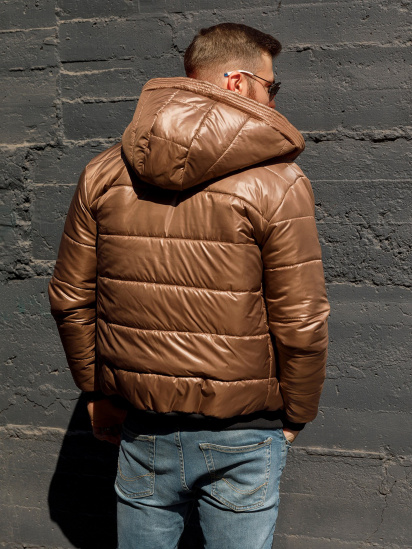 Демисезонная куртка ISSA Plus модель SA-315_brown — фото 3 - INTERTOP