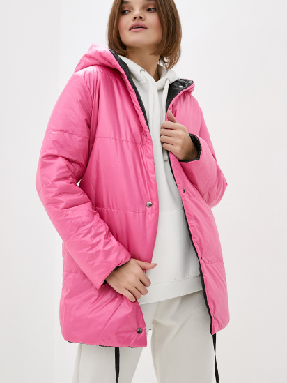 Зимняя куртка ISSA Plus модель SA-31_blackraspberry — фото - INTERTOP