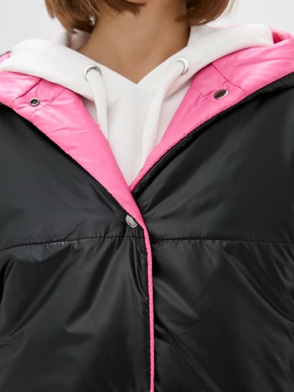 Зимова куртка ISSA Plus модель SA-31_blackraspberry — фото 6 - INTERTOP