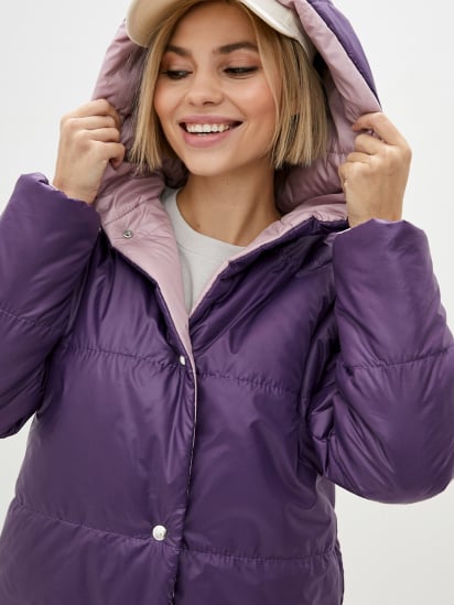 Зимова куртка ISSA Plus модель SA-31_violetlilac — фото 6 - INTERTOP