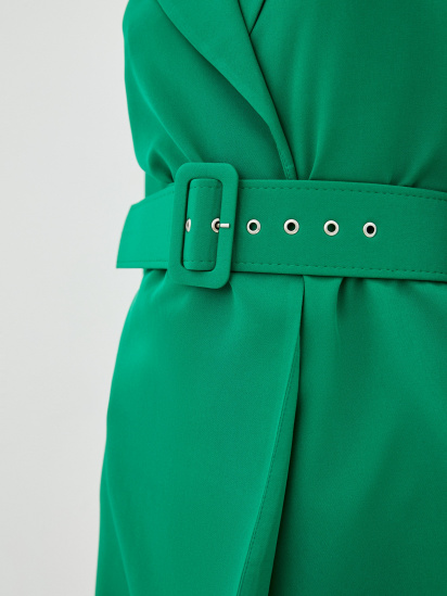 Платье мини ISSA Plus модель SA-347_green — фото 4 - INTERTOP