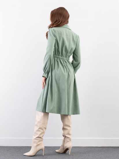 Сукня міді ISSA Plus модель SA-349_зеленый — фото 3 - INTERTOP
