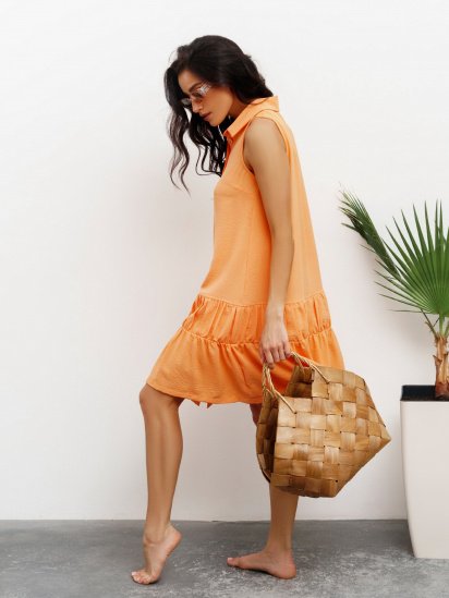 Сукня міні ISSA Plus модель SA-415_orange — фото - INTERTOP