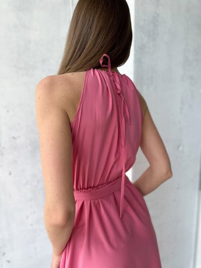Сукня міні ISSA Plus модель SA-468_pink — фото 3 - INTERTOP