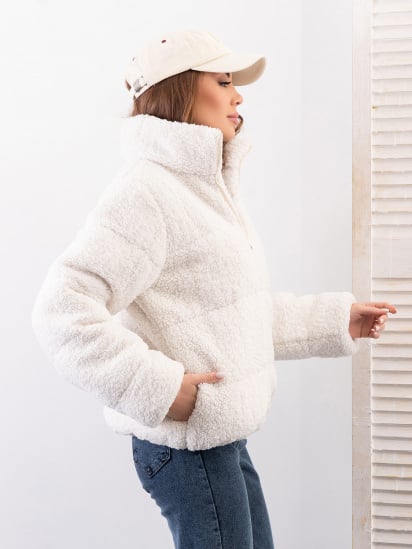 Зимова куртка ISSA Plus модель SA-485_молочный — фото - INTERTOP