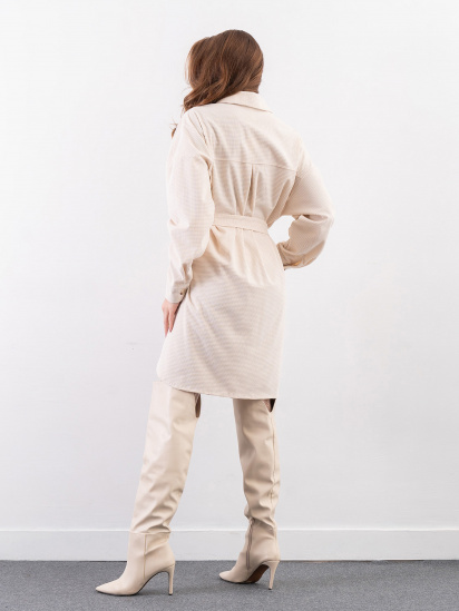 Сукня міні ISSA Plus модель SA-496_молочный — фото 3 - INTERTOP