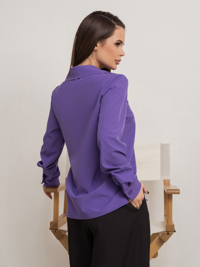 Рубашка ISSA Plus модель SA-504_фиолетовый — фото 3 - INTERTOP