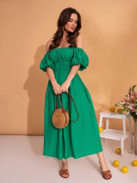 Зелений - Сукня міді ISSA Plus