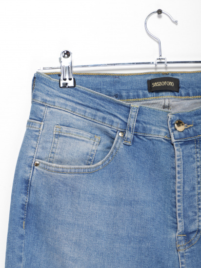 Прямі джинси Sassofono модель A201-SF-684011 Блакитний — фото - INTERTOP