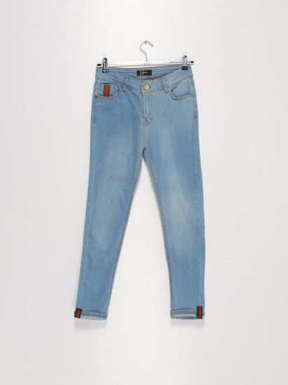 Зауженные джинсы Sassofono модель A192-SC-6217 Індиго — фото - INTERTOP
