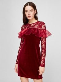 Бордовый - Платье мини Sassofono