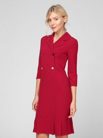 Платье миди Sassofono модель A201-SC-17106, Червоний — фото - INTERTOP
