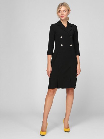 Сукня міді Sassofono модель A201-SC-17106, Чорний — фото 3 - INTERTOP