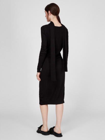 Платье миди Sassofono модель A201-SC-27603, Чорний — фото - INTERTOP