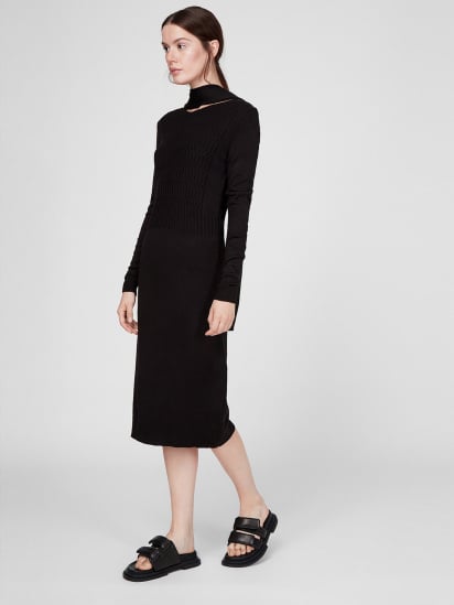Сукня міді Sassofono модель A201-SC-27603, Чорний — фото - INTERTOP