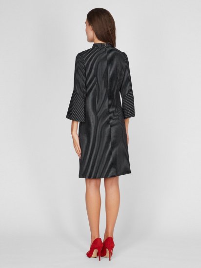 Платье миди Sassofono модель A201-SC-6302-1, Чорний — фото - INTERTOP
