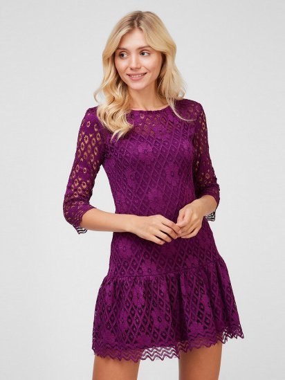Платье мини Sassofono модель A201-SC-9280, Фіолетовий — фото - INTERTOP