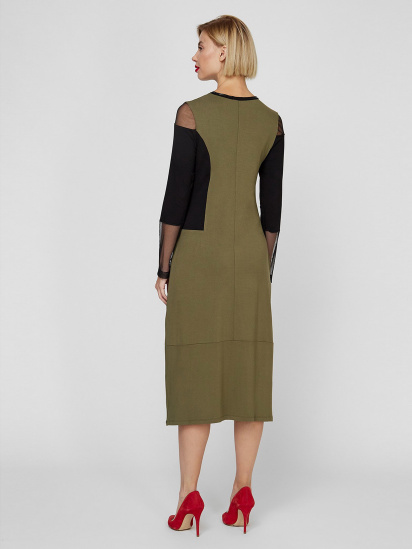 Платье миди Sassofono модель A201-SC-17078, ХАКІ — фото - INTERTOP