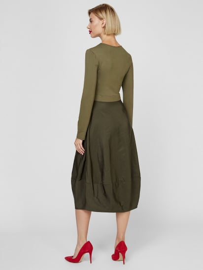 Сукня міді Sassofono модель A201-SC-17081, ХАКІ — фото - INTERTOP