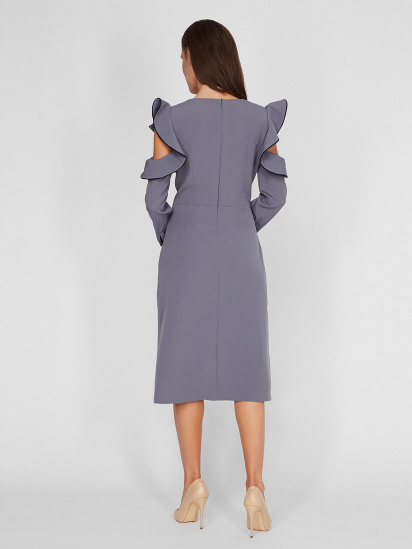 Сукня міді Sassofono модель A201-SC-4249, СІРИЙ — фото - INTERTOP