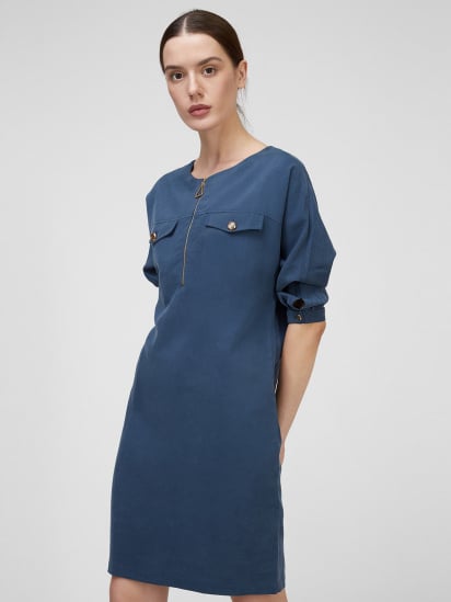 Сукня міді Sassofono модель A201-SC-9151, СИНІЙ — фото - INTERTOP