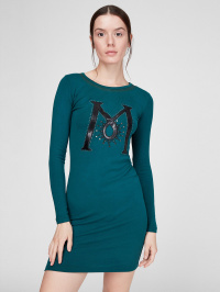 Зелёный - Платье мини Sassofono
