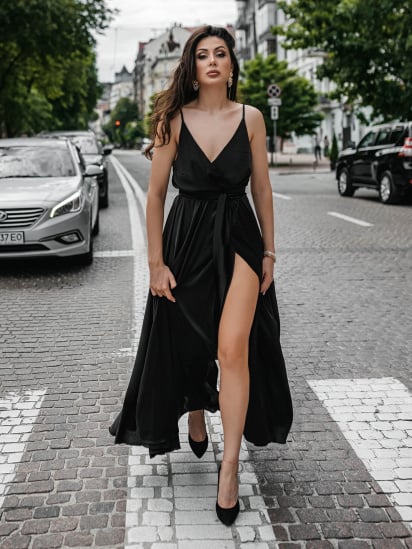 Сукня максі Jadone Fashion модель Suknya_Bonsi_chorna — фото - INTERTOP