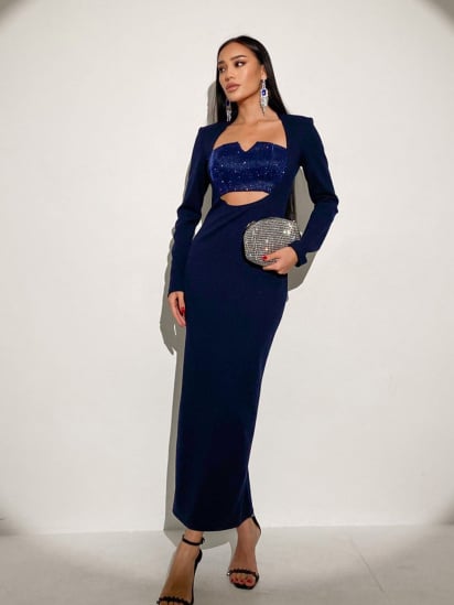 Сукня максі Jadone Fashion модель Suknya_Bridzhyt_blu — фото 3 - INTERTOP