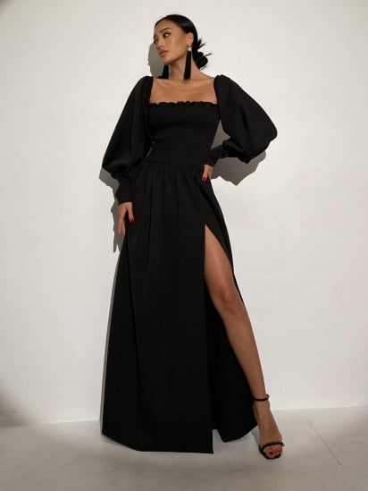 Платье макси Jadone Fashion модель Suknya_Dilara_chorniy — фото 5 - INTERTOP