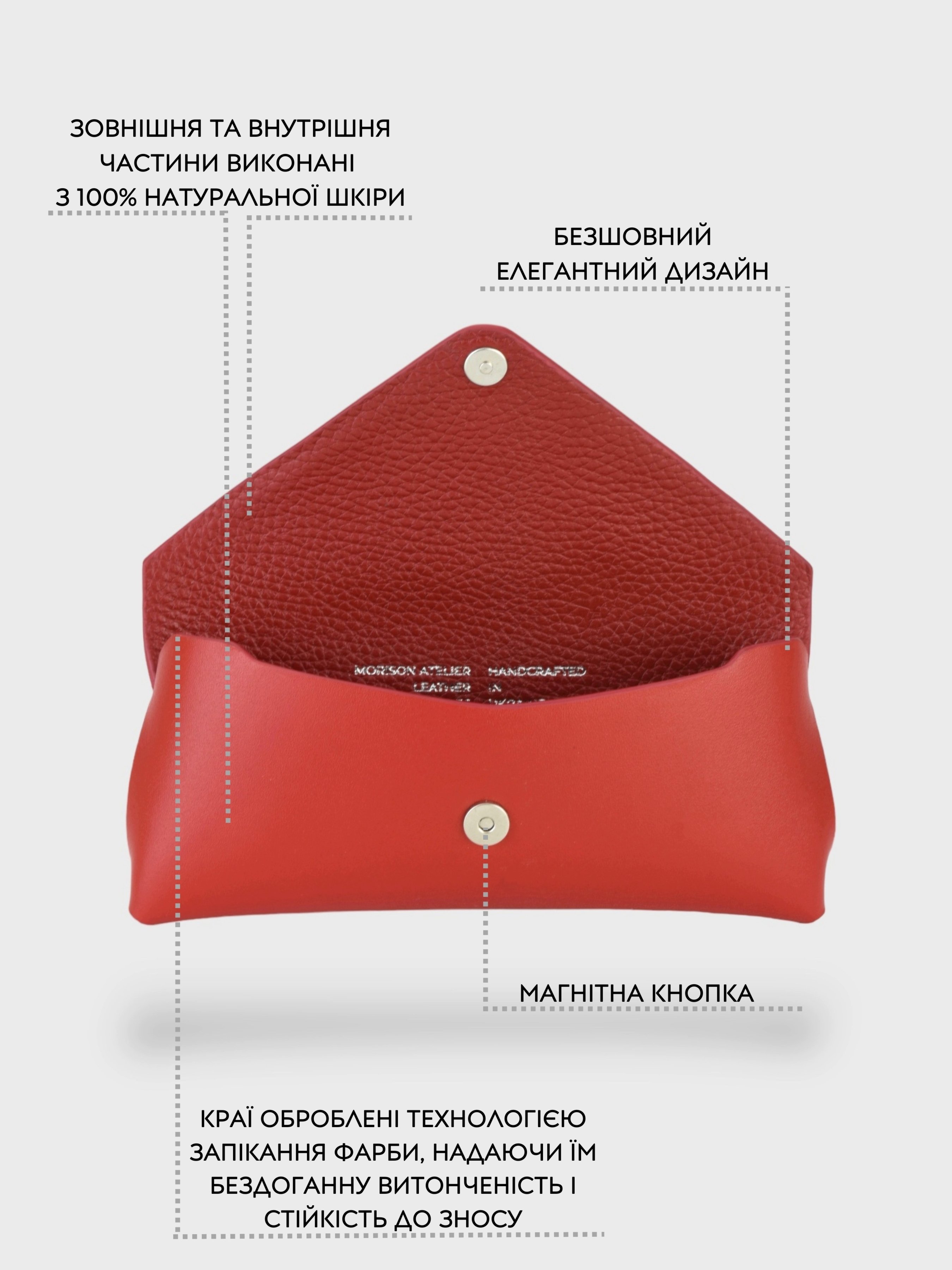 

Morison Atelier Чохол для окулярів (SummerRed) Жіноче, колір - Червоний, матеріал - Шкіра