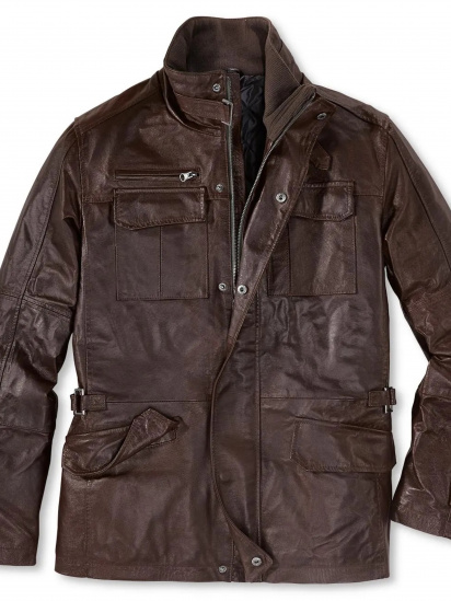 Шкіряна куртка Tchibo модель T1684855645 — фото 4 - INTERTOP