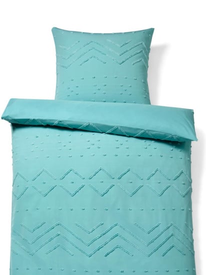 Tchibo ­Комплект постельного белья с бахрамой, мятный модель T1703170617 — фото - INTERTOP