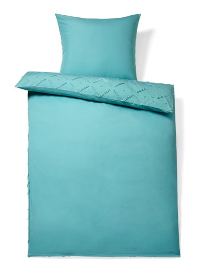 Tchibo ­Комплект постельного белья с бахрамой, мятный модель T1703170617 — фото 3 - INTERTOP