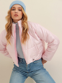 Светло-розовый - Демисезонная куртка Trend Alacati Stili