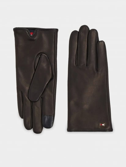 Варежки Tommy Hilfiger Essential Flag Leather Gloves модель AW0AW15360-BDS — фото - INTERTOP