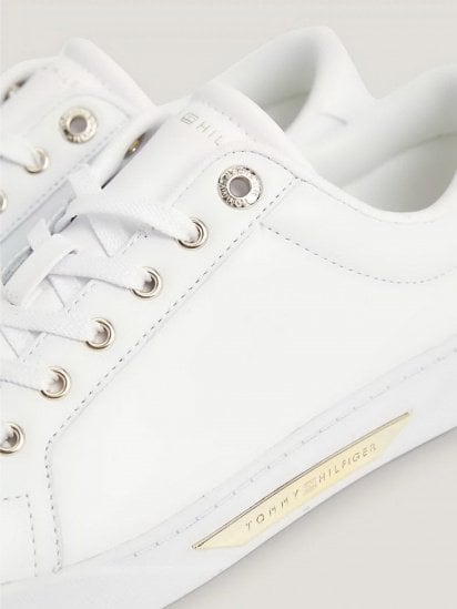 Кеды низкие Tommy Hilfiger Genuine Leather Logo Detailed Sneaker модель FW0FW07560-0K7 — фото 3 - INTERTOP