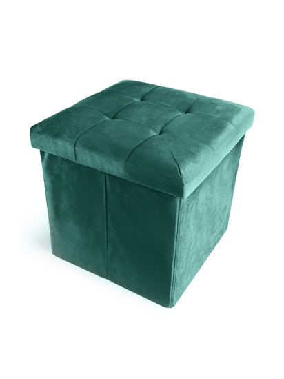 MBM MY HOME ­Пуф для зберігання велюровий зелений модель TH-05 GREEN — фото 6 - INTERTOP