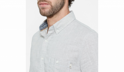 Рубашка с коротким рукавом Timberland SHORT SLEEVE COTTON LINEN CHAM модель A1IM1E76 — фото 6 - INTERTOP