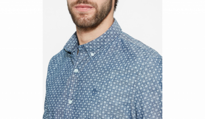 Рубашка с коротким рукавом Timberland SHORT SLEEVE MULTIPATTRN INDGO модель A1IMNF67 — фото 6 - INTERTOP