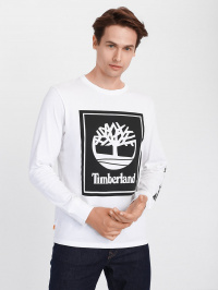 Белый - Лонгслив Timberland LS Stack Logo Tee