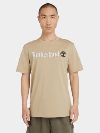 Бежевый - Футболка Timberland Linear Logo