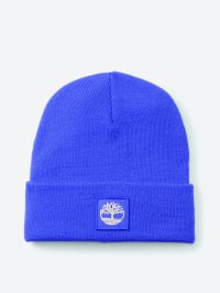 Синий - Шапка Timberland Cuffed Beanie With Tonal Patch