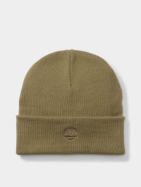 Хаки - Шапка Timberland Cuff Beanie With Embroidered Logo