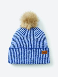 Синий - Шапка Timberland Plaited Melange Beanie