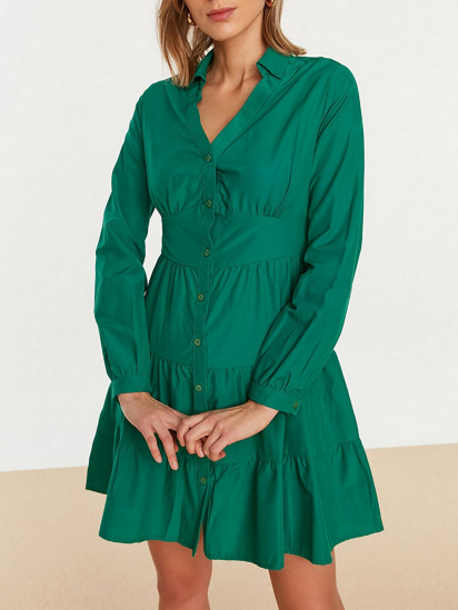 Платье мини Trendyol модель TWOSS22EL0179/Yesil — фото - INTERTOP