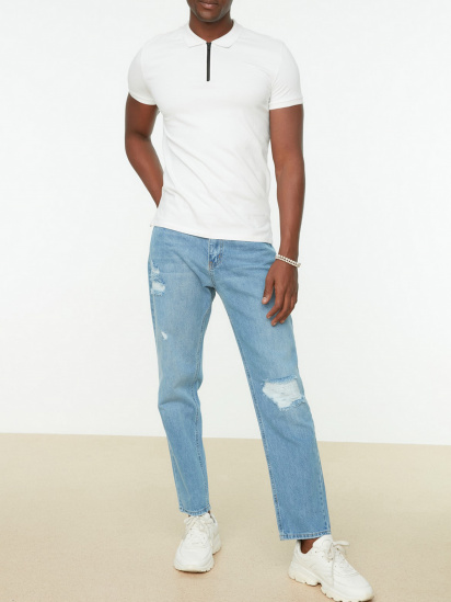 Прямые джинсы Trendyol модель TMNSS22JE0085/Mavi — фото 4 - INTERTOP