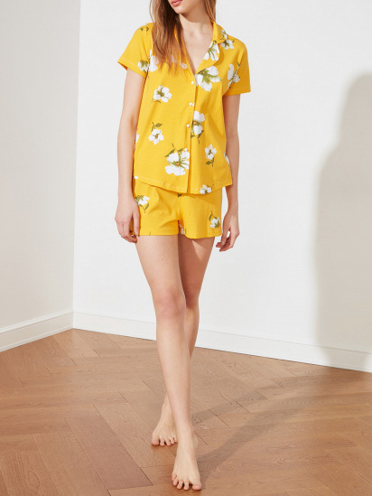 Пижама Trendyol модель THMSS20PT0171/Sarı — фото 5 - INTERTOP