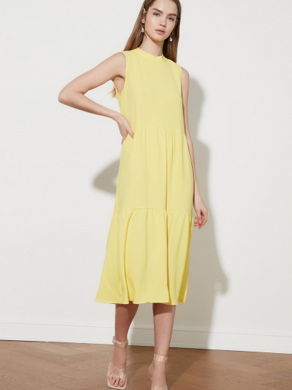 Сукня міді Trendyol модель TWOSS20EL1864/Sari — фото - INTERTOP