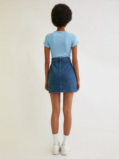 Джинсовая юбка Trendyol модель TWOSS21ET0302/Mavi — фото - INTERTOP